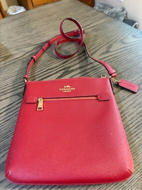 COACH Mini Rowan File Bag Red